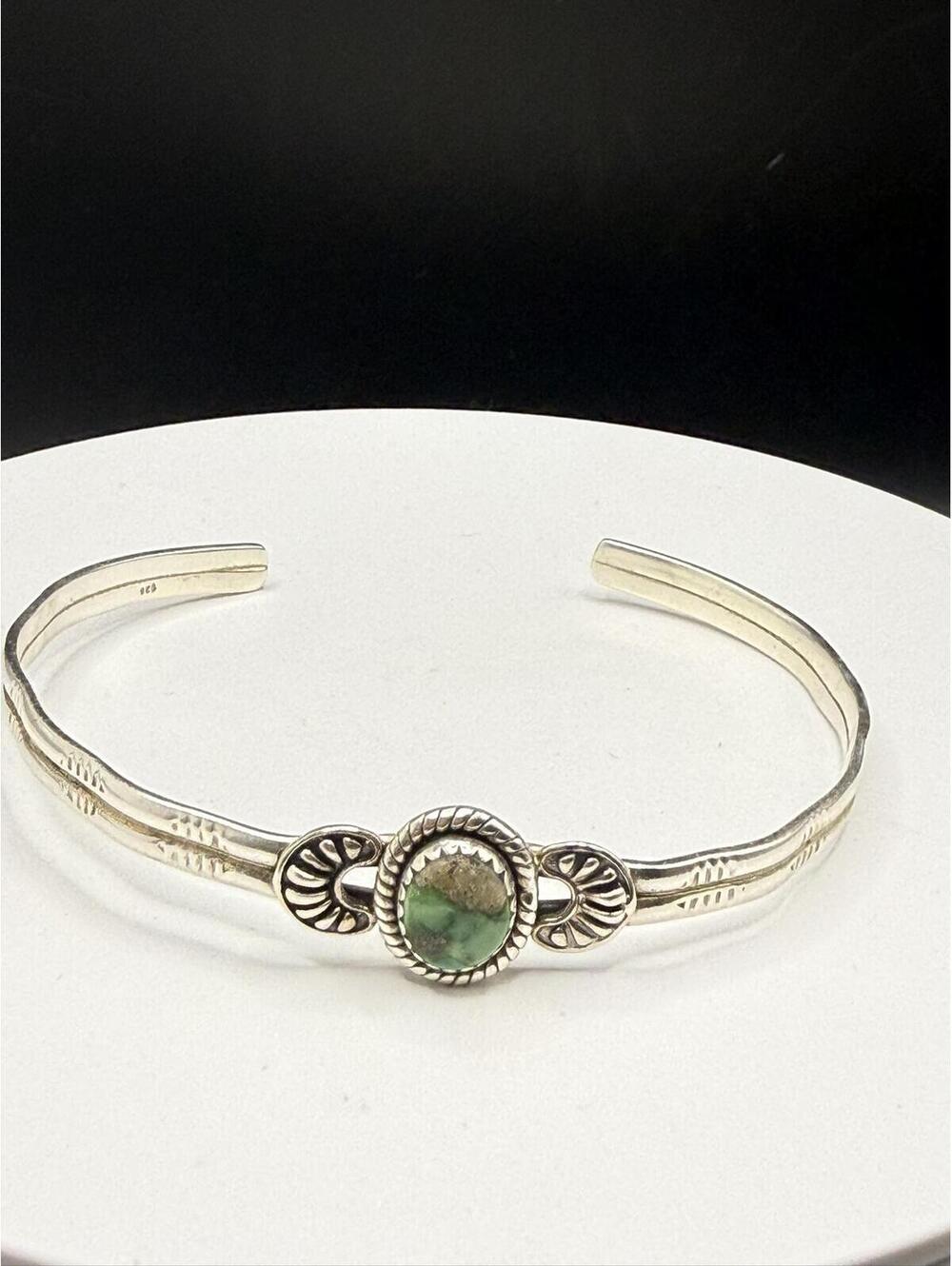 Sonoran Gold Turquoise Sterling Silver Cuff - Southwestern Statement Bracelet